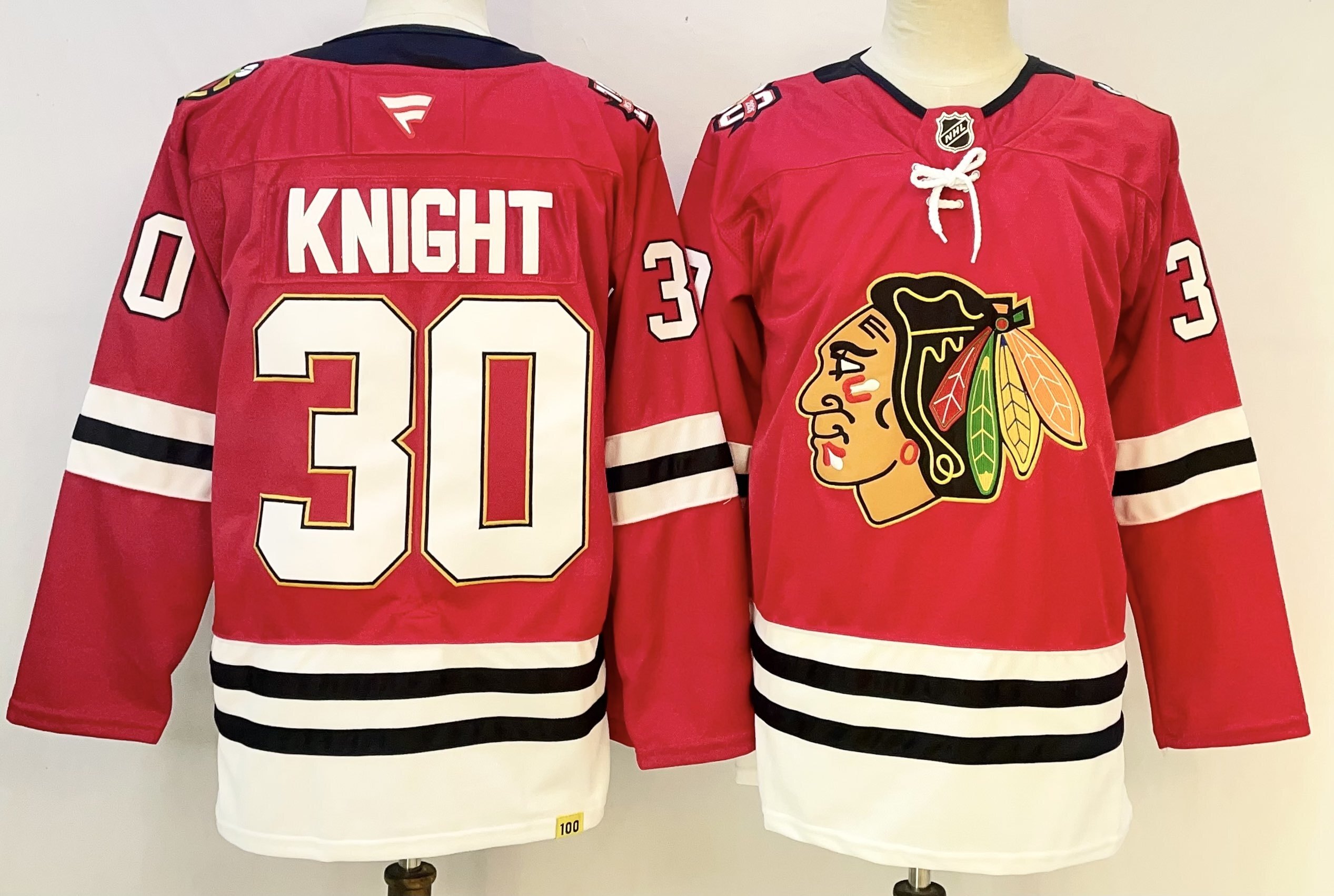 Men 2026 Chicago Blackhawks #30 Knight Red NHL Jersey style 01
